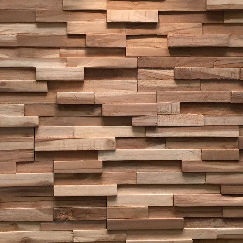 Wall!Supply UltraWood Teak Firenze Jointless Z-shape Interlocking